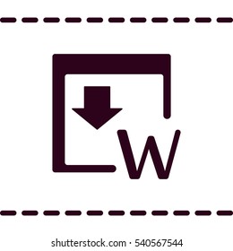 Word Icon, flat design style