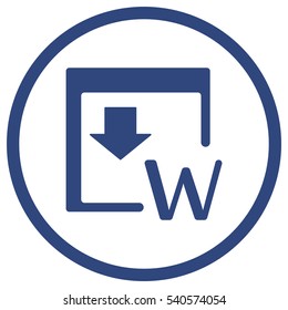 Word Icon, flat design style