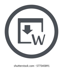 Word Icon, flat design style