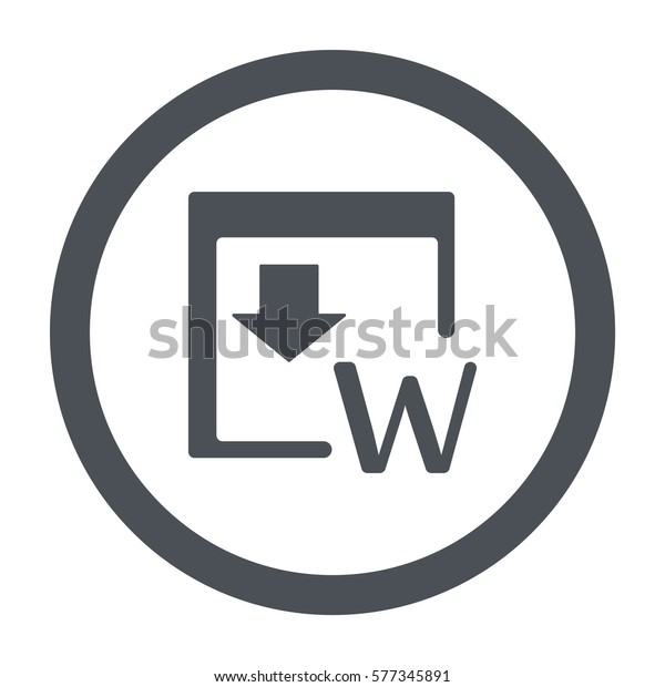 microsoft word flat symbol