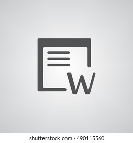 Word icon illustration isolated vector sign symbol