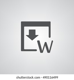 Word icon illustration isolated vector sign symbol