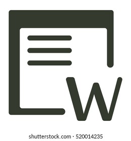 Word icon illustration isolated vector sign symbol