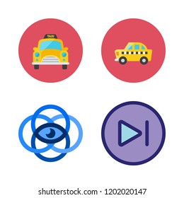 word icon set. vector set about taxi, next and vision icons set.