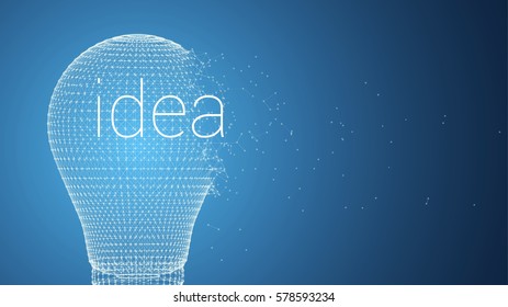 Word idea from bulb vector background for your design