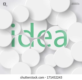 Word "Idea" in circles