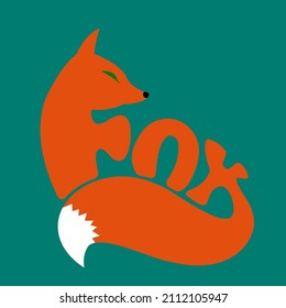 word image logo fox orange