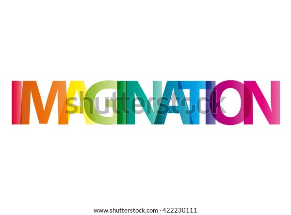 Word Imagination Vector Banner Text Colored Stock Vector (Royalty Free ...