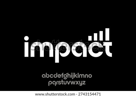 The word impact is written in white lowercase letters with a unique font. The letter 't' is replaced by abstract signal bars.