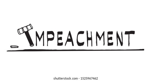 The word " Impeachment " drawn