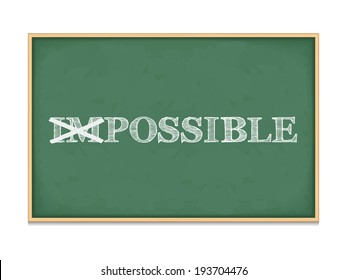 The word impossible changed to possible, vector eps10 illustration