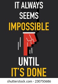 Word IMPOSSIBLE vector illustration