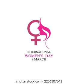 word international happy women day logo illustration design