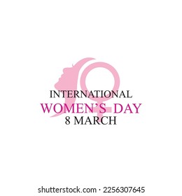 word international happy women day logo illustration design