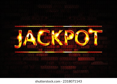 The word Jackpot, on a transparent background. The new, best design of the luck banner, for gambling, casino, poker, slot, roulette or bone.