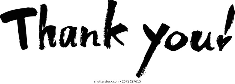 The word “Thank you” in Japanese calligraphy.