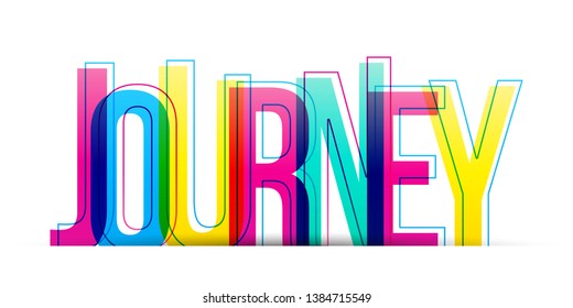 word-journey-colorful-flat-design-typography-stock-vector-royalty-free