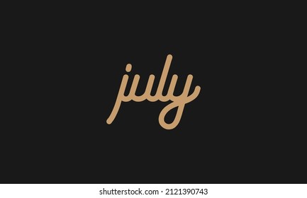Word JULY in letters - Initial vector design - Premium Icon, Logo vector