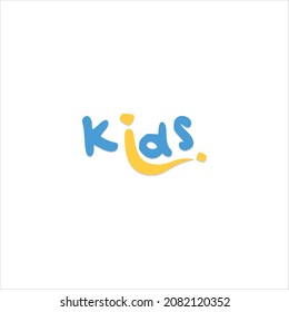 word kids logo vector template