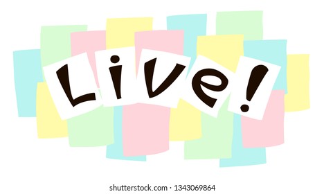 The Word Live ! design element letter