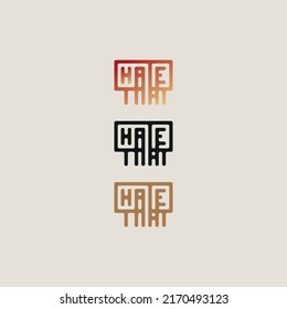Wort Logo hassen das, abstraktes Logo.