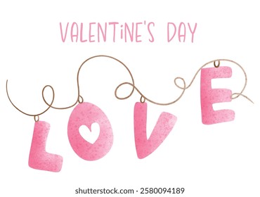  The word love, decoration, Valentine's Day