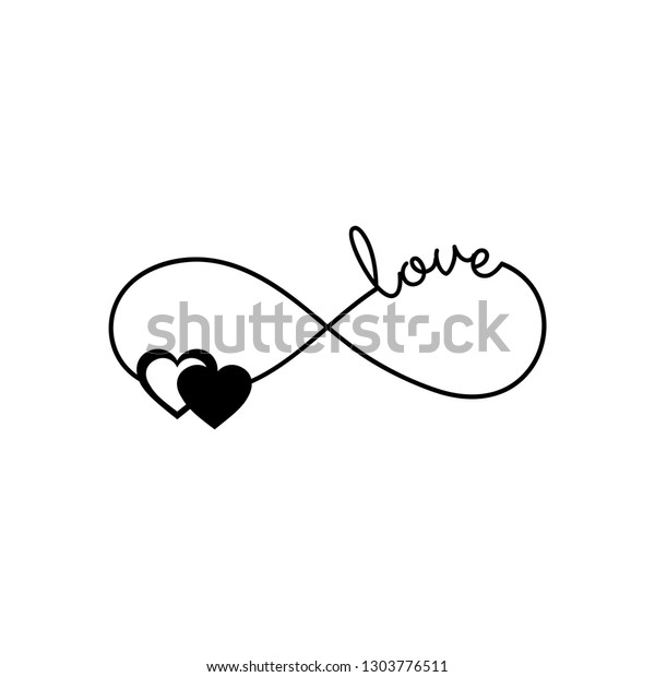 Word Love Hearts Part Infinity Symbol Stock Vector (Royalty Free ...