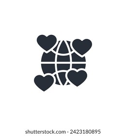 icono de amor de palabra. vector.Curso editable.Signo de estilo lineal para uso de diseño web,logotipo.Ilustración de símbolo.