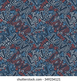 word love seamless pattern