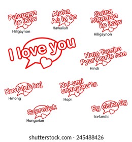 word i love you in different languages, love concept.