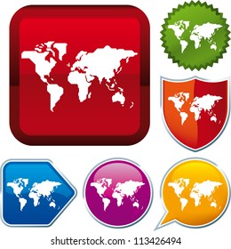 Word map icon. Vector art.