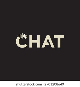 Word mark chat logo design inspiration