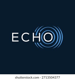 Wortmarke Echo Logo Design. Typografie Text Echo Symbol Vektor