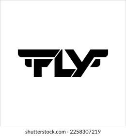 Word mark Fly logo Design Template