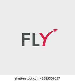 Word mark Fly logo Design Template