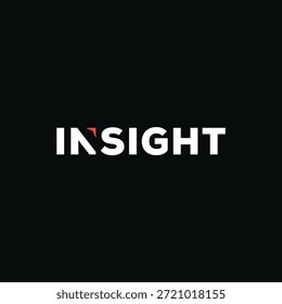 Word Mark Insight Diseño de logotipo Plantilla de Vector gráfico