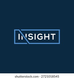 Word Mark Insight Diseño de logotipo Plantilla de Vector gráfico