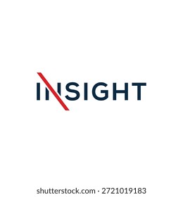 Word Mark Insight Diseño de logotipo, Tipografía Texto Insight Icono gráfico Vector Plantilla