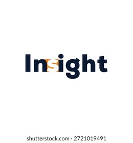 Word Mark Insight Diseño de logotipo, Tipografía Texto Insight Icono gráfico Vector Plantilla