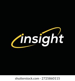 Diseño de logotipo de Word Mark Insight, Swoosh
 Icono de círculo Icono de Vector gráfico Plantilla	