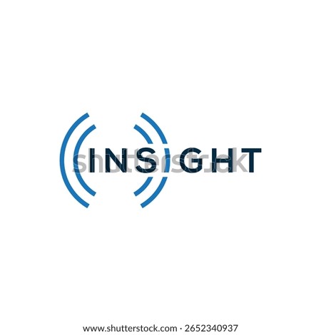 word mark insight logo design icon vector template