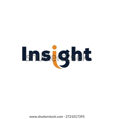 word mark insight logo design, typography text insight graphic icon vector template