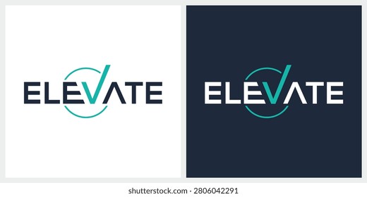 Word mark lettering of elevate logo design inspiration