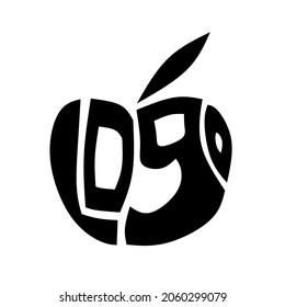 Word Mark logo Apple black and white