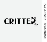 Word mark Logo Design. Simple design. Critter Logo design. 