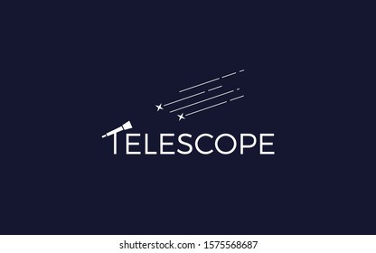 Word mark logo forming telescope binoculars on the letter T