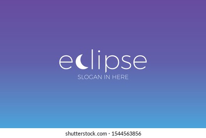 Word mark logo forms a lunar eclipse symbol in letter C