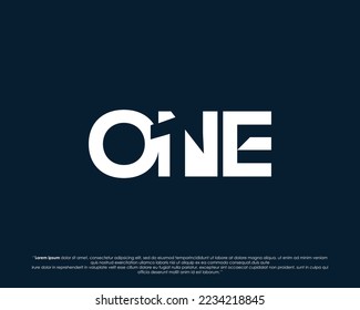 Word mark logo forms negative space of number one