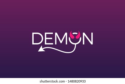 Word Mark Logo Icon Formed Demon Eye Symbol In Letter O