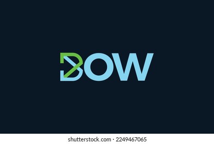 Word mark logo icon formed negative space of arrow in letter b